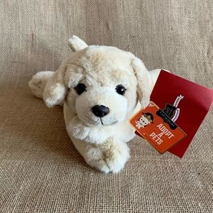 FAO SCHWARZ Stuffed Animal Adopt a Pet Dog Labrador Cream Color